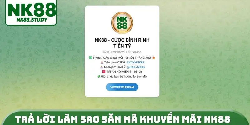Trả lời thắc mắc làm sao săn mã khuyến mãi NK88